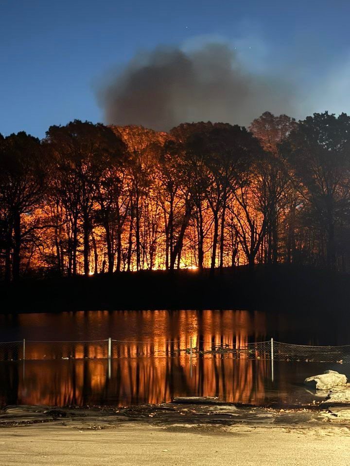 <i>FDNY/WCBS/WLNY via CNN Newsource</i><br/>Brush fire in Brooklyn's Prospect Park extinguished