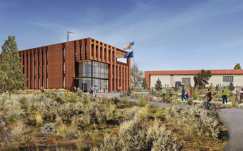 Rendering of city of Bend's new Public Works Campus