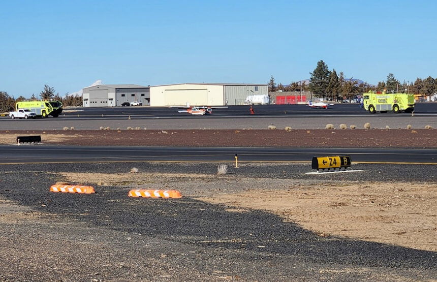 Cessna belly landing Redmond Fire 12-9-1