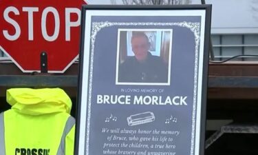 Crossing guard Bruce Morlack died after he was hit by a car while helping two students cross the road.