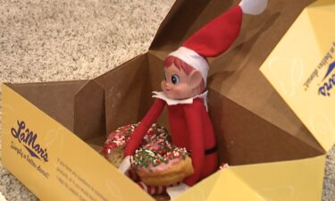 Clay County Sheriff's Office Sgt. Randy Miller visits the Eskridge family's house in Kansas City and says he found their Elf on the Shelf “causing mischief in the area.”