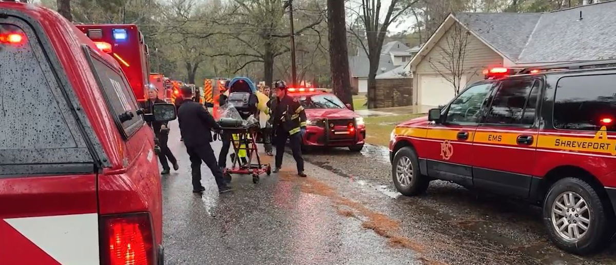 <i>KTBS via CNN Newsource</i><br/>City employees were fixing a water main break and rain started falling heavily. The ground gave way and the man got stuck in the hole.