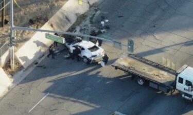 A police pursuit in Rialto ends in a deadly crash after a driver collides with a wall.