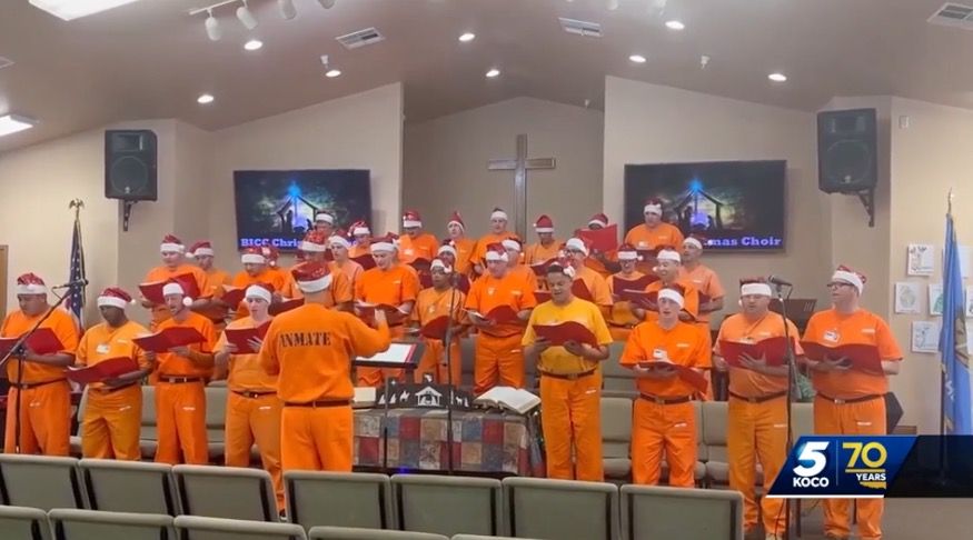 <i>KOCO via CNN Newsource</i><br/>The Christmas spirit is alive and loud at the Bill Johnson Correctional Center in Alva. The men in the choir put together a concert for staff members.