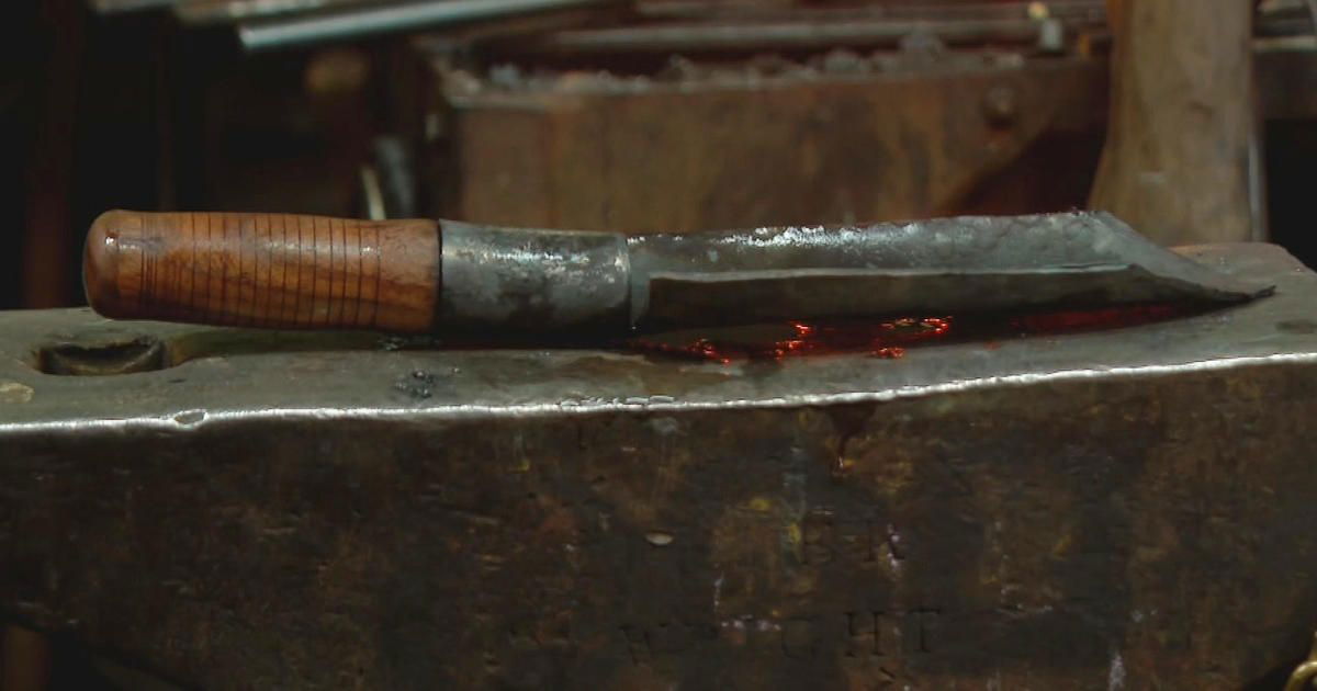 <i>WBZ via CNN Newsource</i><br/>A Massachusetts blacksmith is doing something unique with old weapons