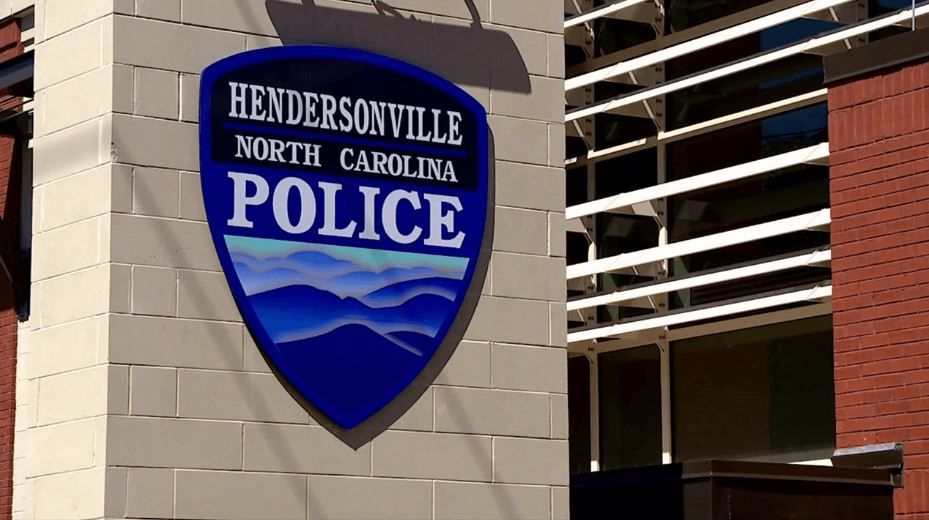 <i>WLOS via CNN Newsource</i><br/>FILE - Exterior sign for the Hendersonville Police Department.