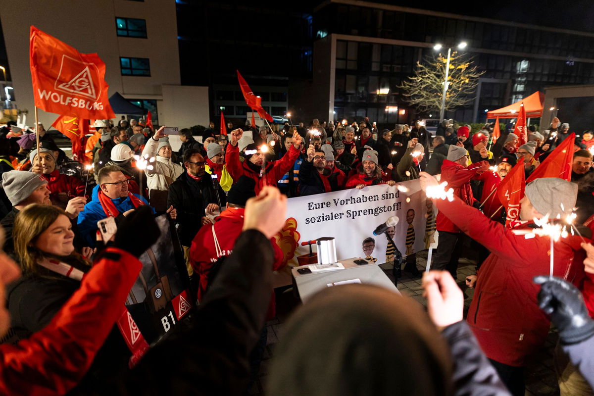 <i>Michael Matthey/picture-alliance/dpa/AP via CNN Newsource</i><br/>At Volkswagen's Wolfsburg headquarters in Germany