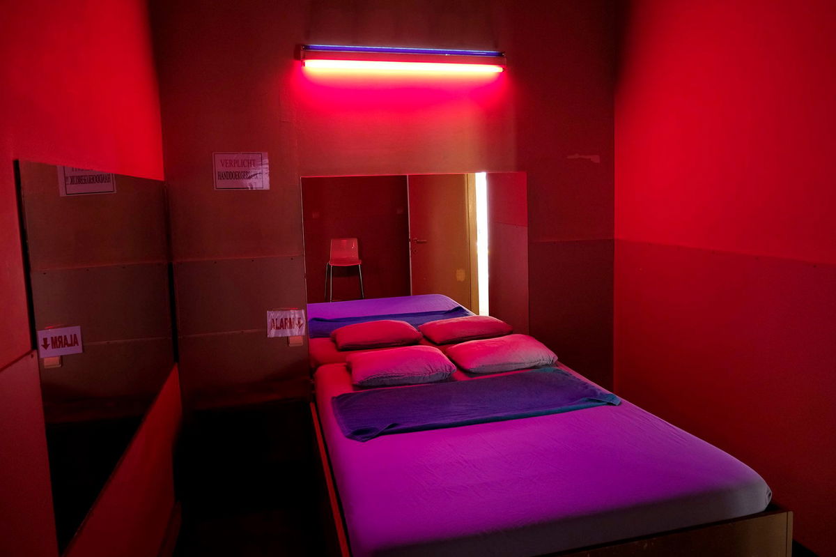 <i>Dirk Waem/Belga/AFP/Getty Images via CNN Newsource</i><br/>A room with mirrors at a sex bar in Ghent