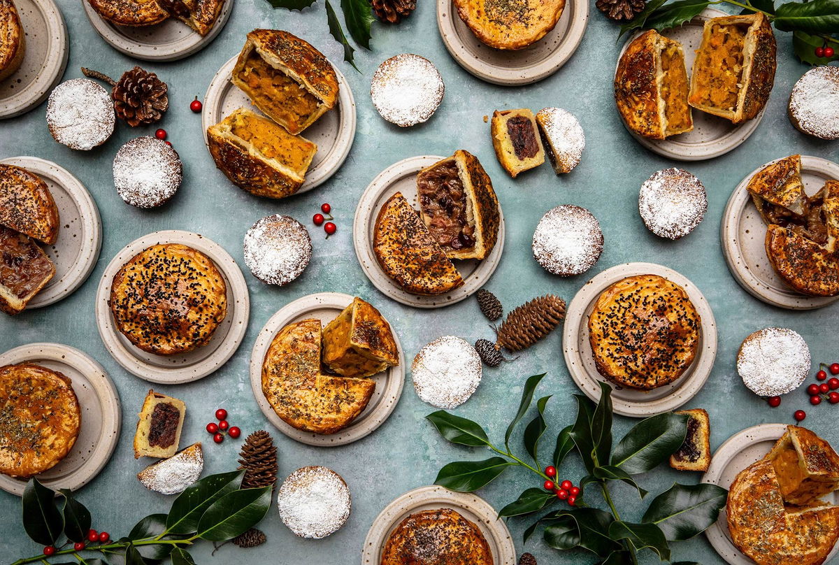 <i>Tommy Banks/AP via CNN Newsource</i><br/>A selection of Tommy Banks' pies is pictured. Thieves in northern England might have bitten off more than they can chew after stealing a van carrying 2