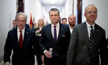 President-elect Donald Trump's nominee to be Secretary of Defense Pete Hegseth leaves a meeting with Sen. Tommy Tuberville on Capitol Hill on December 2 in Washington