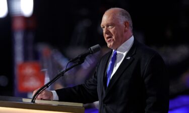 Former Acting Director of Immigration and Customs Enforcement Thomas Homan speaks during the third day of the 2024 Republican National Convention at the Fiserv Forum in Milwaukee