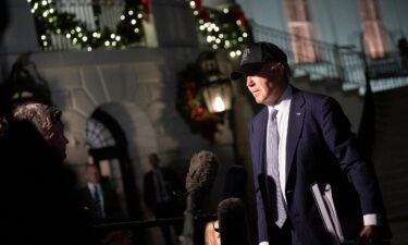 President Joe Biden speaks to reporters as he departs the White House en route to Wilmington