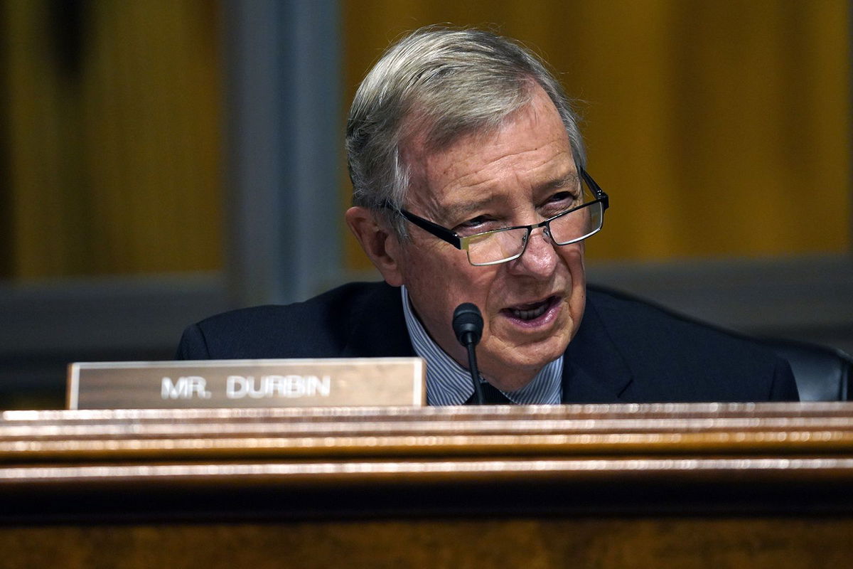 <i>Ting Shen/Bloomberg/Getty Images via CNN Newsource</i><br/>Senate Majority Whip Dick Durbin