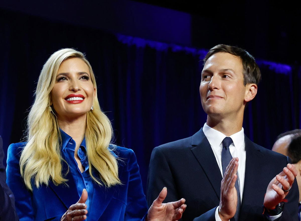 <i>Chip Somodevilla/Getty Images via CNN Newsource</i><br/>Ivanka Trump and Jared Kushner during an election night event at the Palm Beach Convention Center on November 6 in West Palm Beach