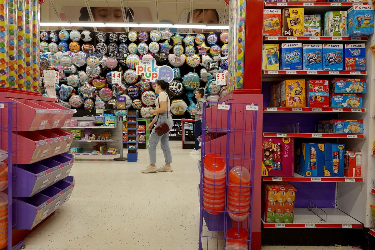 <i>Joe Raedle/Getty Images/File via CNN Newsource</i><br/>People shop in a Party City store on January 18