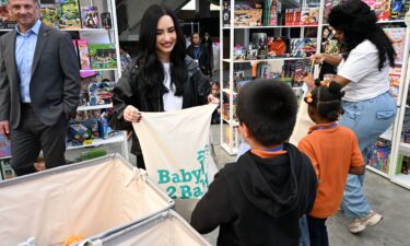 Demi Lovato attends the 2024 Baby2Baby Holiday Distribution event on December 3 in Los Angeles.