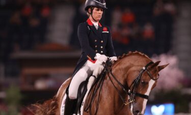 Dujardin competes at the Tokyo Olympics