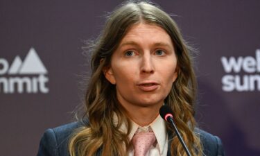 Chelsea Manning delivers remarks at a press conference on November 13