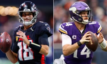 Kirk Cousins (left) will return to face his former team and current Minnesota Vikings quarterback Sam Darnold (right) in Week 14.