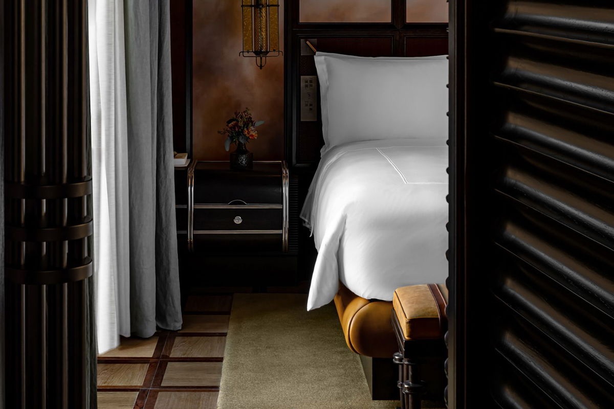 <i>Patrick Locqueneux/Orient Express via CNN Newsource</i><br/>Each room in Orient Express La Minerva is completed with at least one king size bed and luxurious Italian linens.