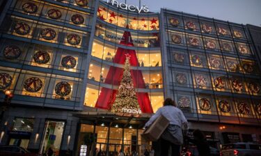 A Macy's store decorated for the holidays in San Francisco