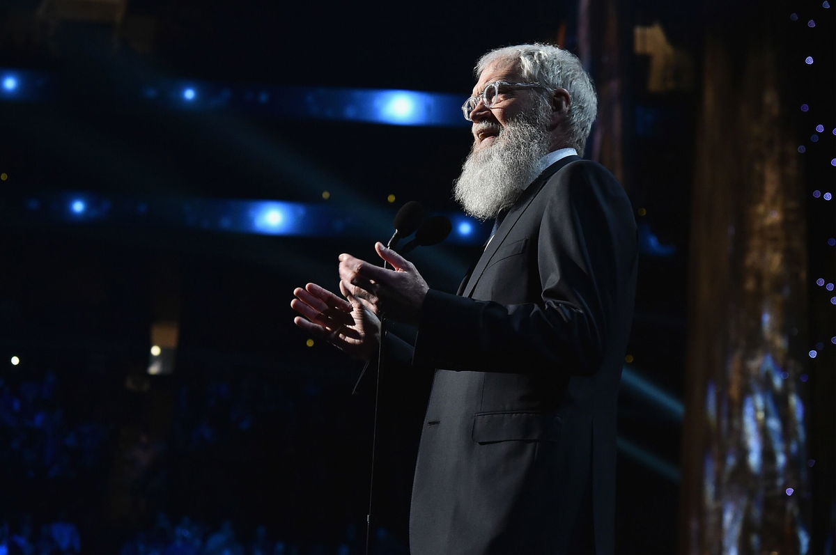 <i>Jamie McCarthy/WireImage/Getty Images via CNN Newsource</i><br/>David Letterman speaks onstage at the 32nd Annual Rock & Roll Hall Of Fame Induction Ceremony at Barclays Center on April 7