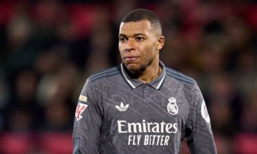 Kylian Mbappé during a match between Girona and Real Madrid on December 7. An investigation into rape allegations made against Mbappé has been dropped due to insufficient evidence.