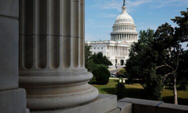 The US Capitol building is seen from the Cannon House Office Building in July in Washington