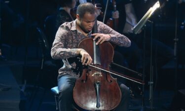 Sheku Kanneh-Mason performs on stage during the 31st annual Victoires de la Musique Classique awards at the Opéra Berlioz Le Corum in Montpellier