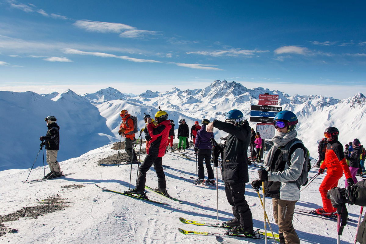 <i>Isa Harsin/Sipa USA via CNN Newsource</i><br/>The Austrian ski destination of Ischlg is connected to Samnaun in Switzerland by ski lifts and runs.