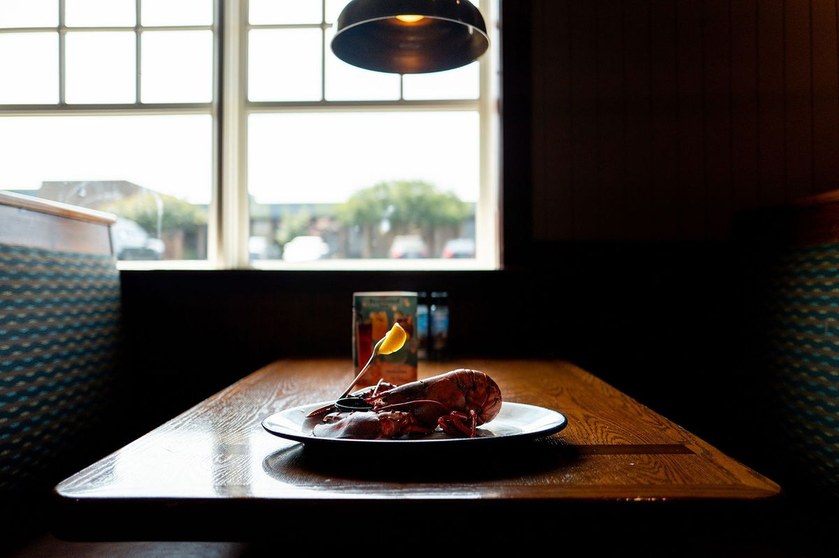 <i>Brandon Bell/Getty Images via CNN Newsource</i><br/>A cooked lobster at a Red Lobster restaurant.