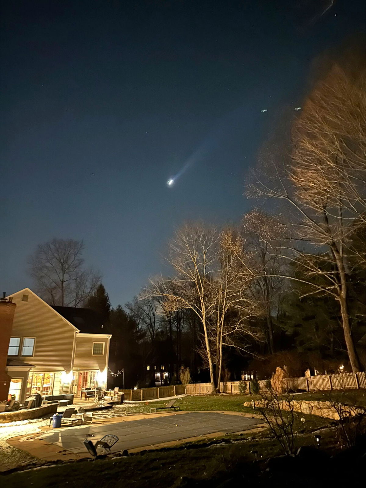 <i>Brian Glenn/TMX/AP via CNN Newsource</i><br/>This photo provided by Brian Glenn shows lights over Bernardsville