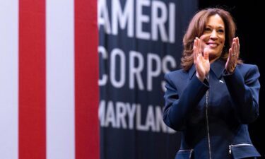 Vice President Kamala Harris speaks to students and recent graduates at Prince George's Community College