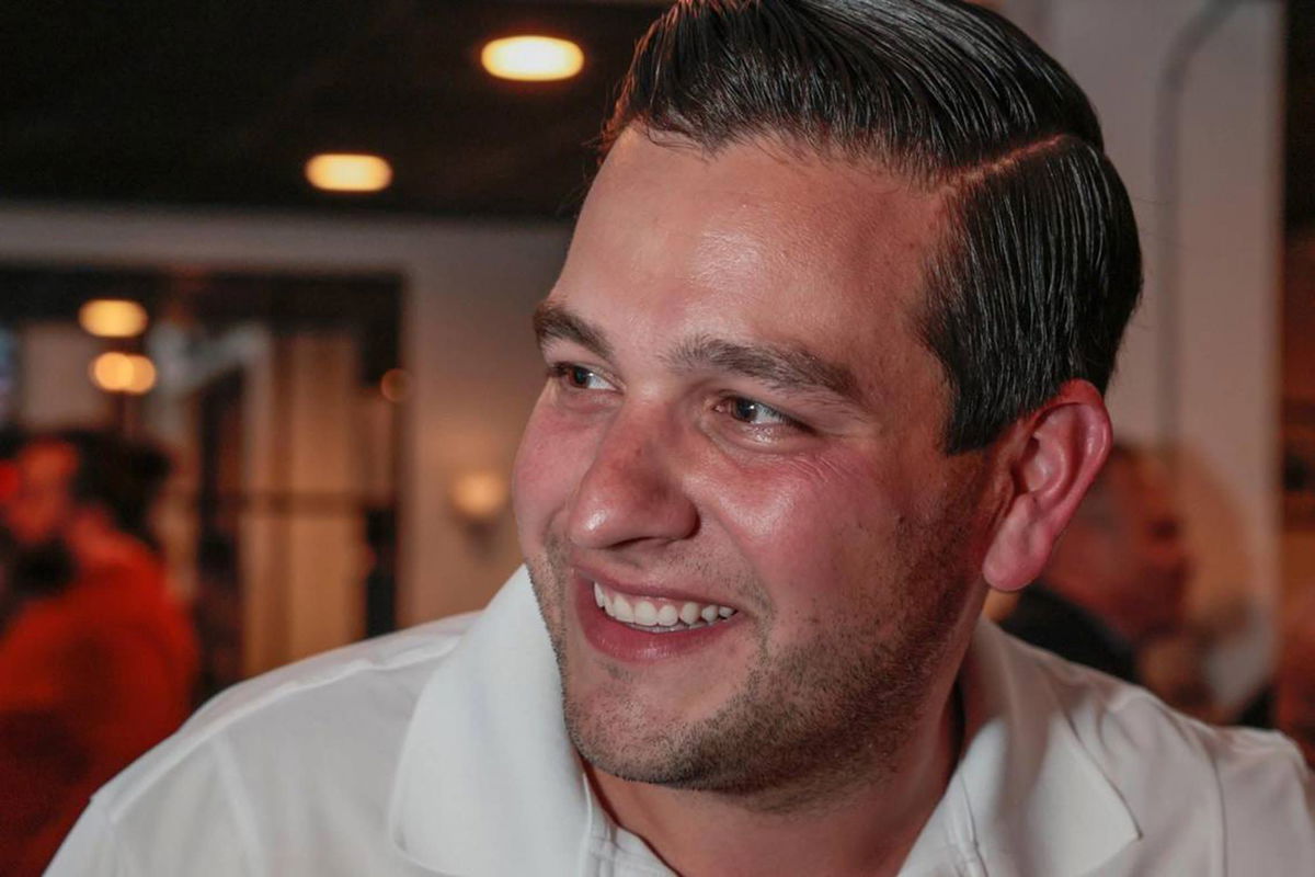 <i>Al Diaz/Miami Herald/Getty Images via CNN Newsource</i><br/>Miami-Dade County Commission District 6 candidate Kevin Marino Cabrera celebrates at Beat Culture Brewery in Miami after defeating Coral Gables Commissioner Jorge Fors in November 2022.