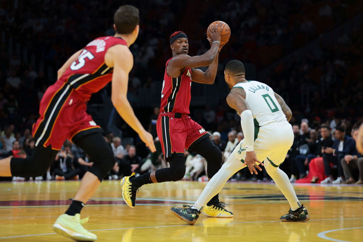 <i>Sam Navarro/USA Today Sports/Reuters via CNN Newsource</i><br/>Miami forward Jimmy Butler (middle) will not be traded