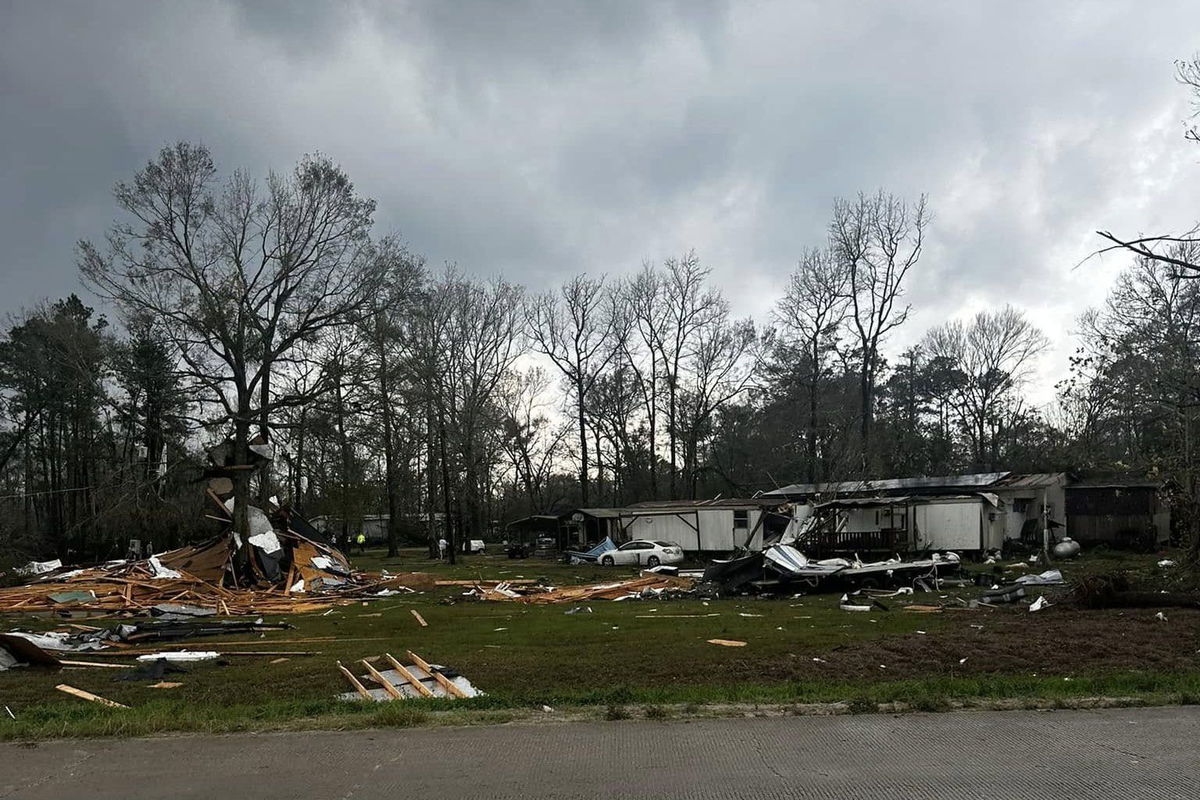 <i>The Woodlands Fire Department via CNN Newsource</i><br/>Authorities say a likely tornado touched down near Porter Heights