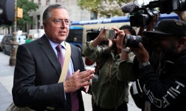 Marc Agnifilo speaks outside the US Court in Manhattan after music mogul Sean "Diddy" Combs was arrested by federal agents on September 17.