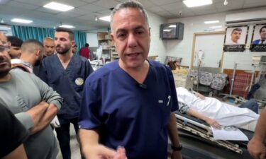 Dr. Hussam Abu Safiya speaks to CNN at Kamal Adwan Hospital in Gaza.