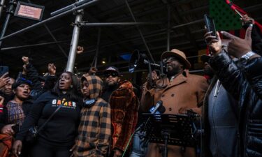 A broad range of Black activists and organizations rallied and held a press conference outside New York Gov. Kathy Hochul's Manhattan office in protest of the murder of Robert Brooks by correction officers at the Marcy Correctional Facility.