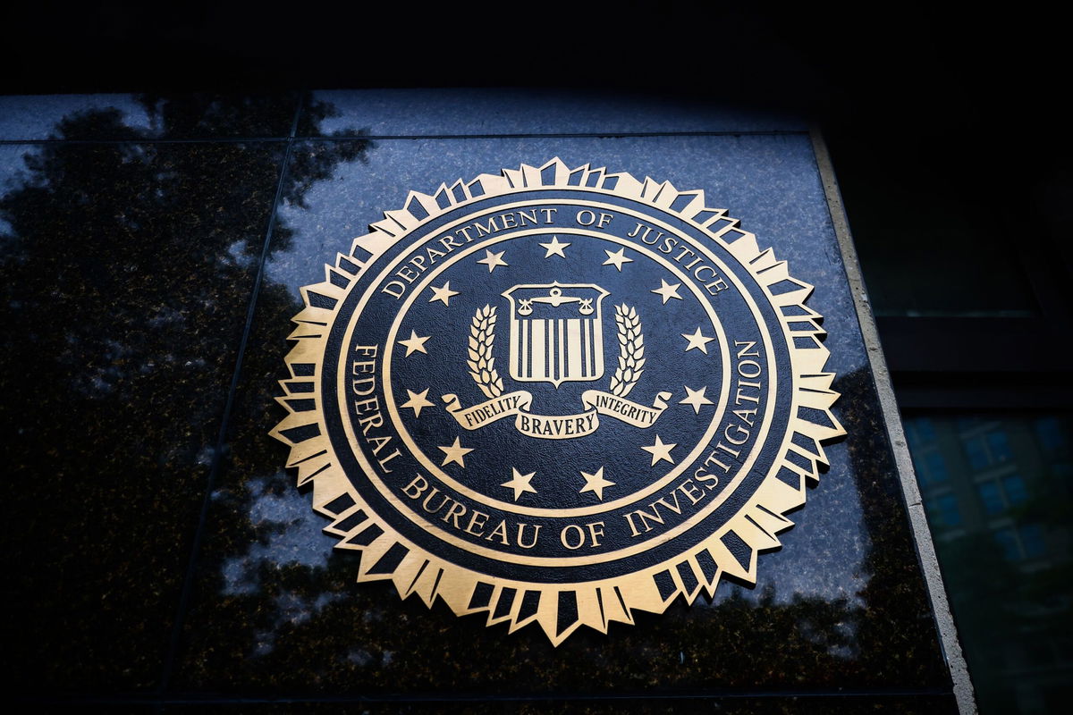 <i>Beata Zawrzel/NurPhoto/Getty Images via CNN Newsource</i><br/>The Federal Bureau of Investigation seal is seen on J. Edgar Hoover FBI Building in Washington