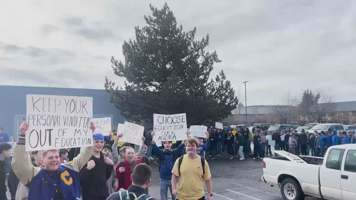 Crook County students rallied Monday in support of Athletic Director Rob Bonner.