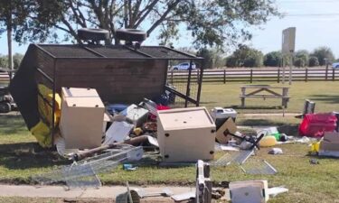 Witnesses describe a chaotic scene when a trailer filled with junk suddenly detached from a truck and began an uncontrollable journey down the road.