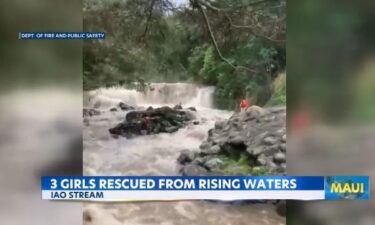 The Maui Fire Department (MFD) rescued three teens that were reported to be stranded on a large rock in the middle of Iao Stream at Mokuhau Park on Sunday afternoon