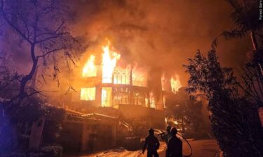 Palisades Fire burns home