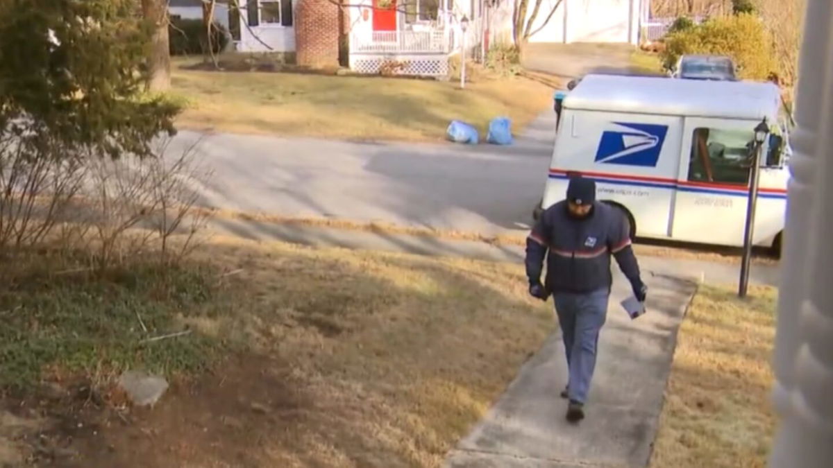 <i>WBZ via CNN Newsource</i><br/>Shrewsbury mail carrier