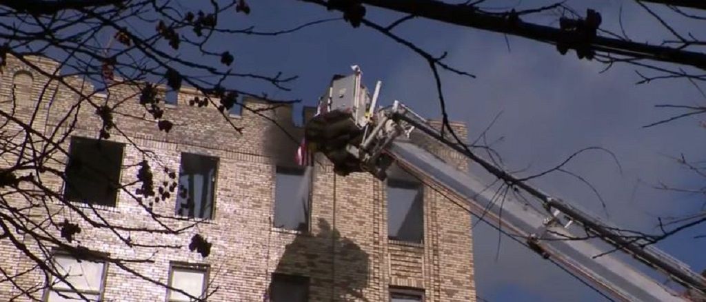 <i>WCBS/WLNY via CNN Newsource</i><br/>A five-alarm fire broke out early Friday morning in the Bronx