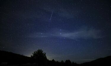 A Quadrantid meteor streaks across the sky over the Beypazari district of Ankara