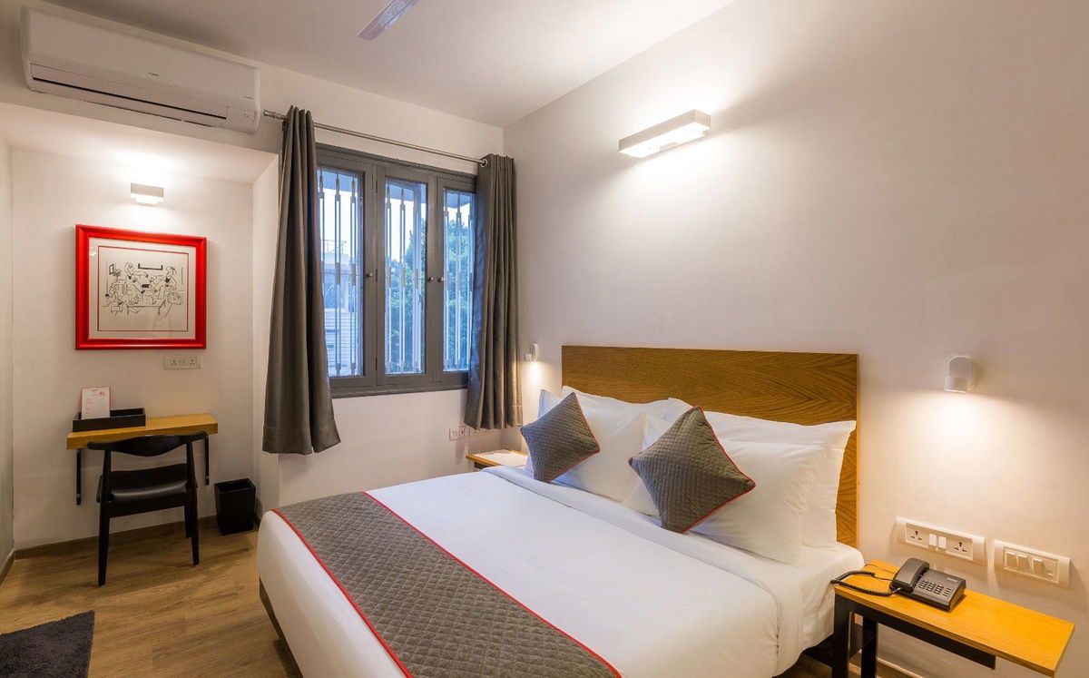 <i>OYO via CNN Newsource</i><br/>An OYO hotel room is pictured here in Meerut