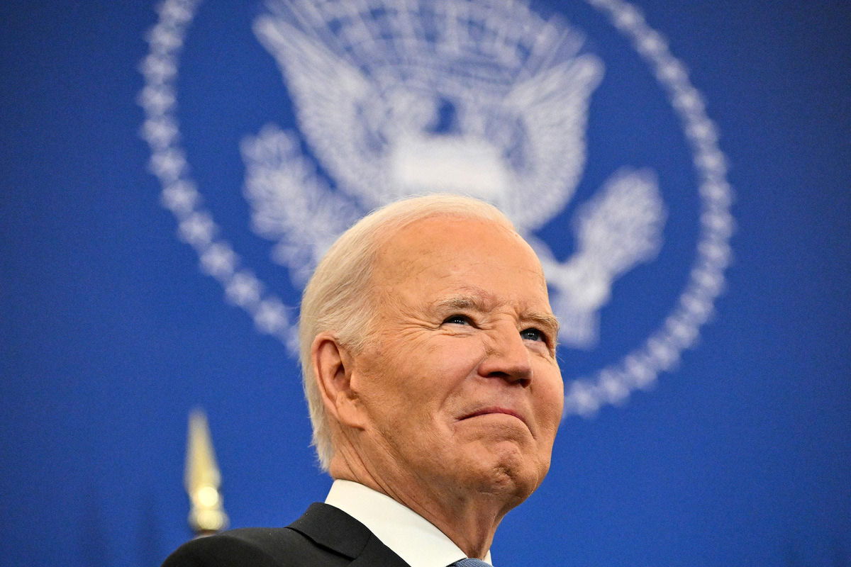 <i>Roberto Schmidt/AFP/Getty Images via CNN Newsource</i><br/>President Joe Biden speaks at the State Department in Washington