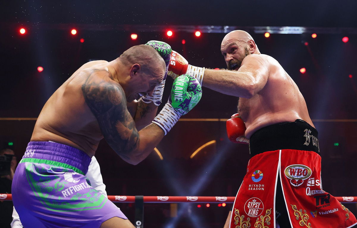 <i>Richard Pelham/Getty Images via CNN Newsource</i><br/>Fury (right) lost to Usyk (left) in their rematch in December